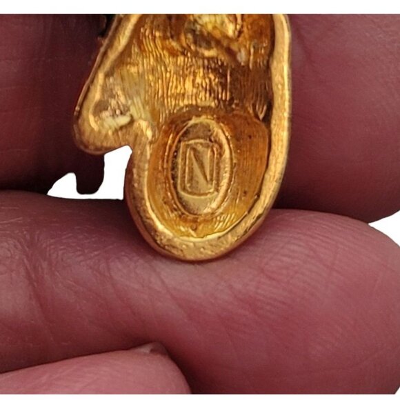 Red Green Enamel Clear Rhinestone With Flower Mitten Lapel Scatter Pin, E795 - Picture 5 of 9